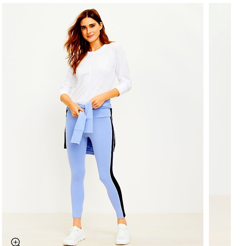 Loft Lou & Grey Colorblock Luvstretch Pocket leggings Large Periwinkle